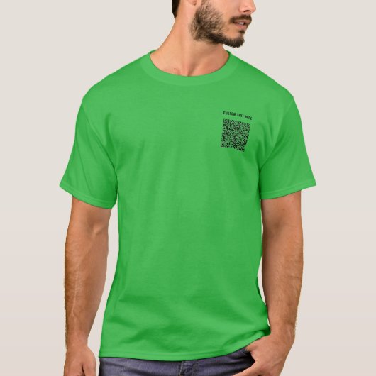 Uw QR-code met aangepaste tekst gepersonaliseerd T T-shirt (Voorkant)