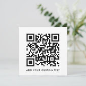 Uw QR-code | Modern minimalistisch vierkant Kaart (Staand voorkant)