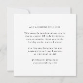 Uw QR-code | Modern minimalistisch vierkant Kaart (Achterkant)