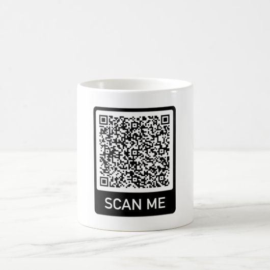 Uw QR Code Mok Scan Info Funny Mugs Gift (Center)