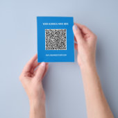 Uw QR-code Naam Website Kleuren Flyer Promotioneel (Hand)