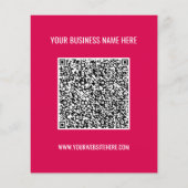 Uw QR-code Naam Website Kleuren Flyer Promotioneel (Achterkant)