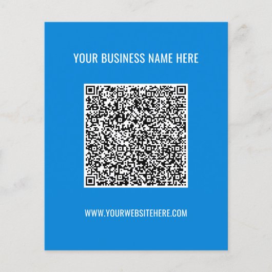 Uw QR-code Naam Website Kleuren Flyer Promotioneel (Voorkant)