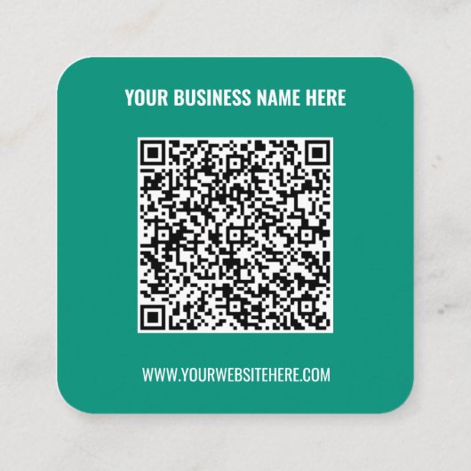 Uw QR-code Naam Website Kleuren Visitekaartje (Achterkant)