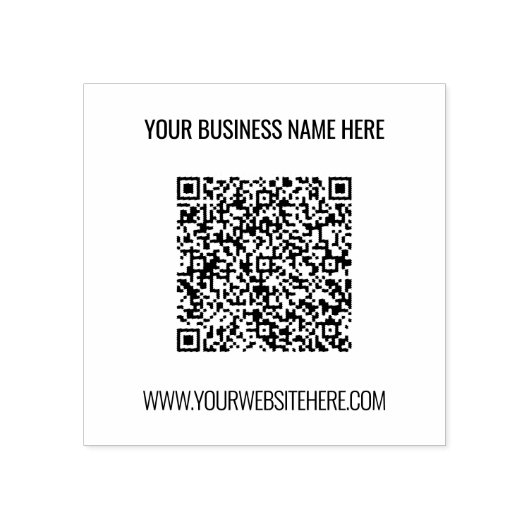 Uw QR-code Naam Website Professionele Stempel (Afrduk)