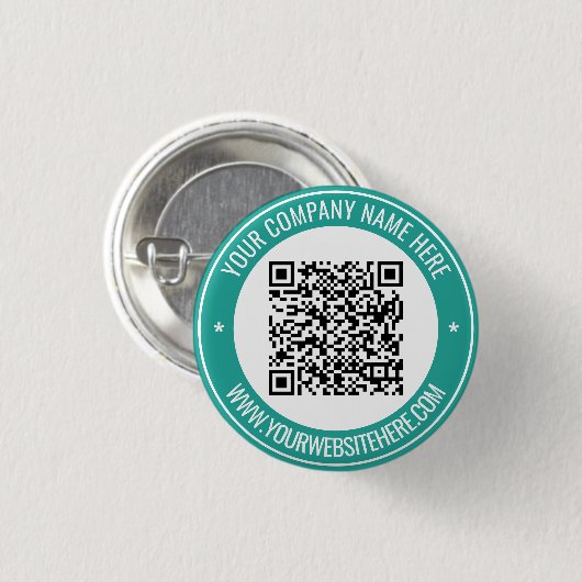Uw QR-code Naam Website Promotie Button (Voorkant /achterkant)