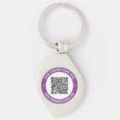 Uw QR-code Naam Website Promotie Sleutelhanger (Voorkant)