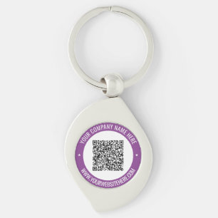 Uw QR-code Naam Website Promotie Sleutelhanger