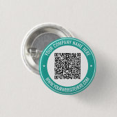Uw QR-code naam website promotieknop Ronde Button 3,2 Cm (Voorkant /achterkant)
