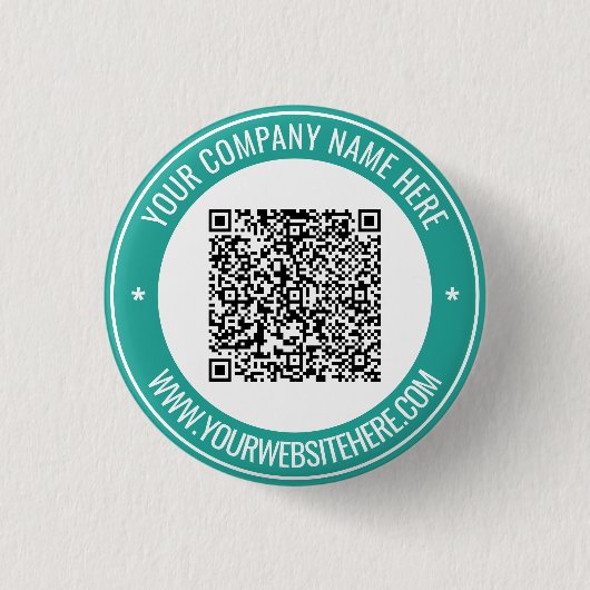 Uw QR-code naam website promotieknop Ronde Button 3,2 Cm (Voorkant)