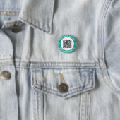 Uw QR-code naam website promotieknop Ronde Button 3,2 Cm (In situ)