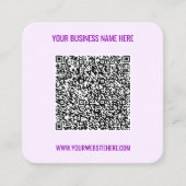 Uw QR-code naam website visitekaartjes voorbeeld (Voorkant)