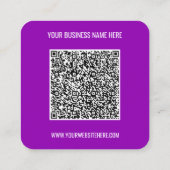 Uw QR-code naam website visitekaartjes voorbeeld (Achterkant)