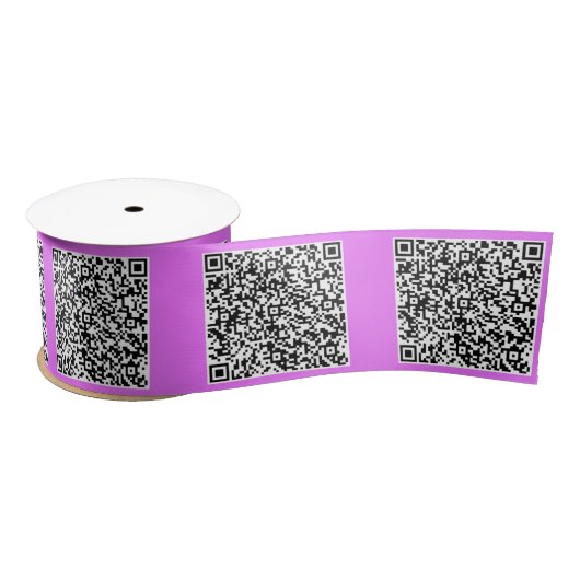 Uw QR-code Neon Paarse lint of kies kleur (Spoel)
