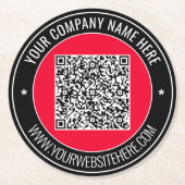 Uw QR Code Paper Onderzetter Aangepaste tekst en k (Voorkant)