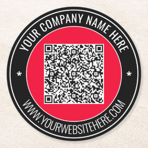 Uw QR Code Paper Onderzetter Aangepaste tekst en k