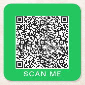 Uw QR Code Papier Onderzetter Sjabloon - Aangepast (Voorkant)