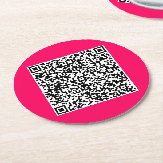 Uw QR-code Papier Onderzetter Sjabloon Aangepaste (Gebogen)