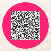 Uw QR-code Papier Onderzetter Sjabloon Aangepaste  (Voorkant)