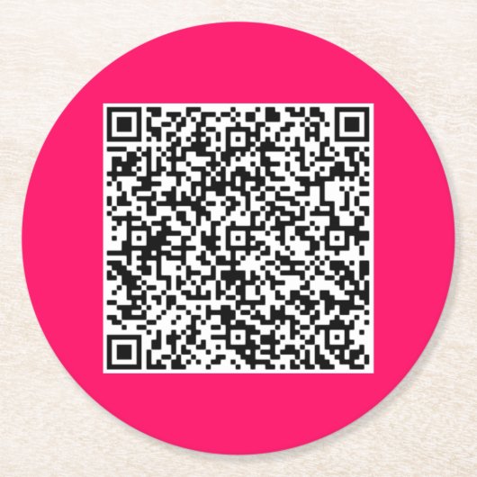 Uw QR-code Papier Onderzetter Sjabloon Aangepaste (Voorkant)