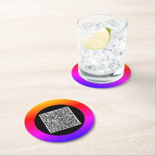 Uw QR-code Papier Onderzetter Voorbeeld aangepaste