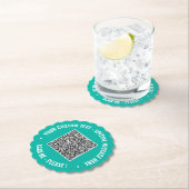 Uw QR-code papieren onderzetters Aangepaste tekst (Insitu)