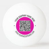 Uw QR-code Ping Pong Ball Voorbeeld Aangepaste tek (Voorkant)