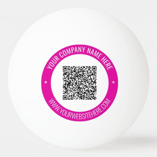 Uw QR-code Ping Pong Ball Voorbeeld Aangepaste tek (Achterkant)