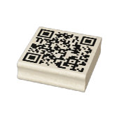 Uw QR-code plus bedrijfsgegevens Rubber Stamp Rubberstempel (Stempel)