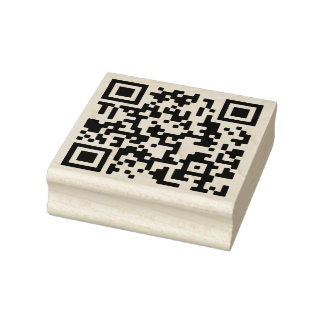 Uw QR-code plus bedrijfsgegevens Rubber Stamp Rubberstempel