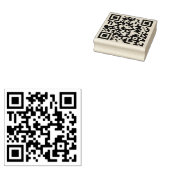 Uw QR-code plus bedrijfsgegevens Rubber Stamp Rubberstempel (Gestempeld)