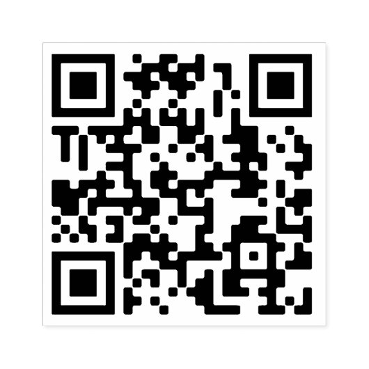 Uw QR-code plus bedrijfsgegevens Rubber Stamp Rubberstempel (Afrduk)