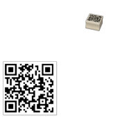 Uw QR-code plus bedrijfsgegevens Rubber Stamp Rubberstempel (Gestempeld)