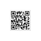 Uw QR-code plus bedrijfsgegevens Rubber Stamp Rubberstempel (Afrduk)