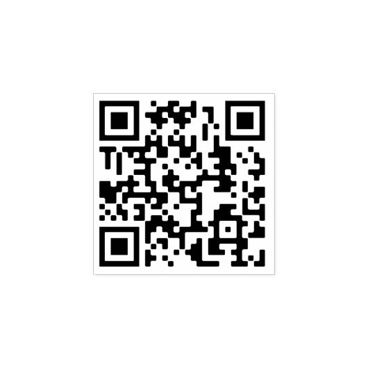 Uw QR-code plus bedrijfsgegevens Rubber Stamp Rubberstempel (Afrduk)