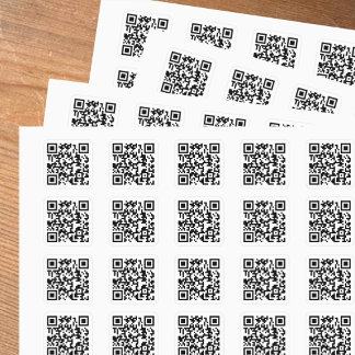 Uw QR-code plus Business Details Square Sticker
