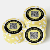 Uw QR Code Poker Chips Aangepaste tekst en kleuren (Opstapeling)