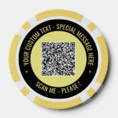 Uw QR Code Poker Chips Aangepaste tekst en kleuren (Achterkant)