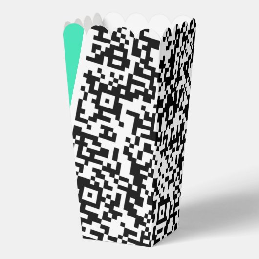 Uw QR-code Popcorn Box voorbeeld Bedankdoosjes (Achterkant)
