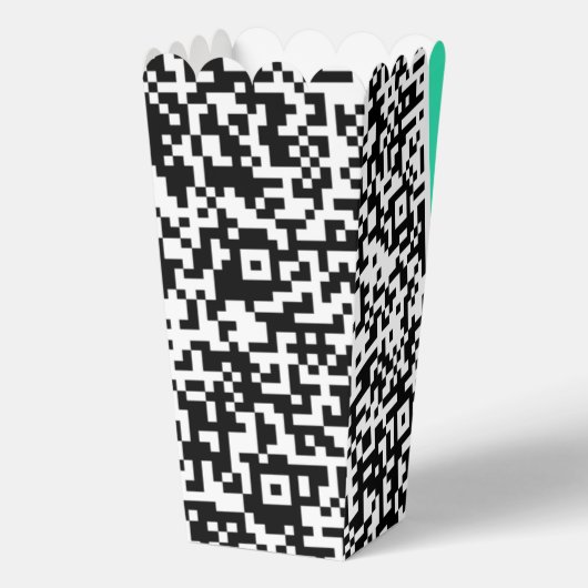 Uw QR-code Popcorn Box voorbeeld Bedankdoosjes (Voorkant)