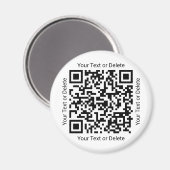 Uw QR Code Professionele Zaken Moderne Ronde Magneet (Voorkant / Achterkant)