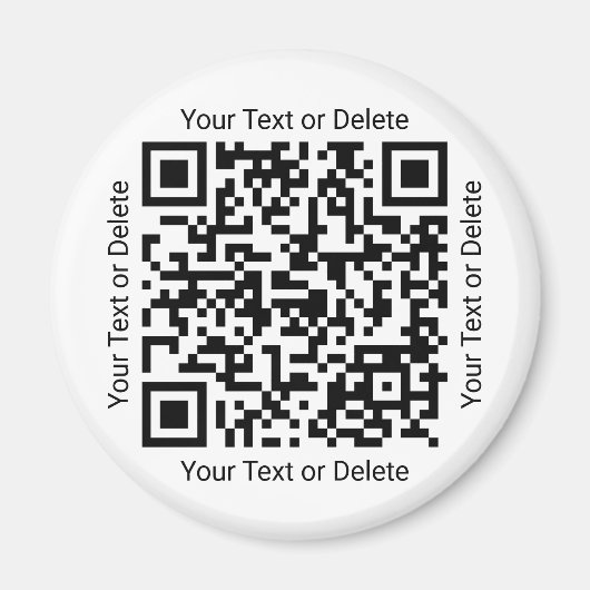 Uw QR Code Professionele Zaken Moderne Ronde Magneet (Voorkant)