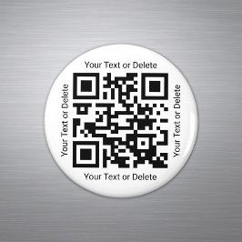 Uw QR Code Professionele Zaken Moderne Ronde Magneet