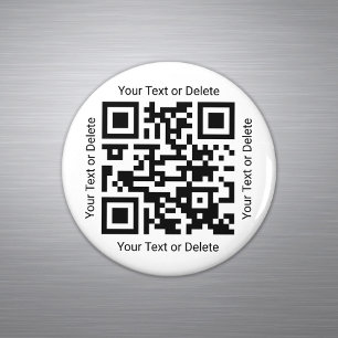 Uw QR Code Professionele Zaken Moderne Ronde Magneet