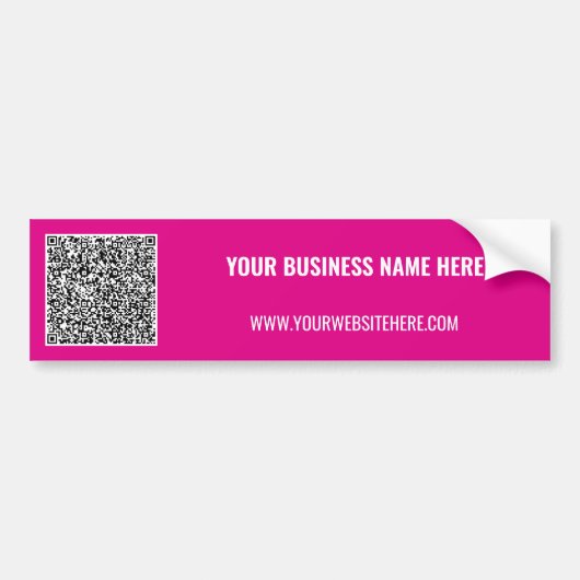 Uw QR-code promotionele bumpersticker sjabloon (Voorkant)
