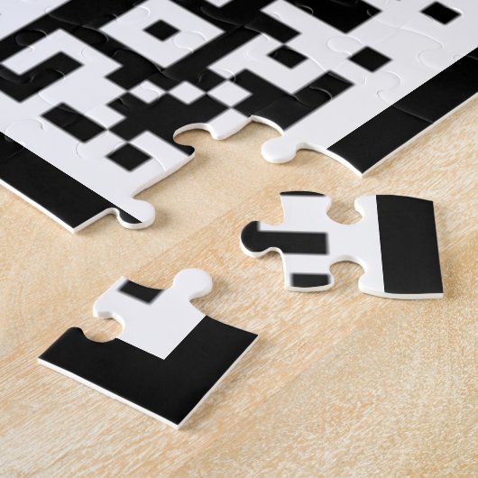 Uw QR Code Puzzel Gift met Special Scan Bericht (Zijkant)