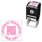 Uw QR-code ronde stempel Sjabloon met aangepaste t (In situ)