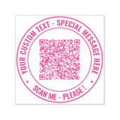 Uw QR-code ronde stempel Sjabloon met aangepaste t (Design)