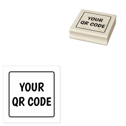 Uw QR Code Rubber Stempel (Gestempeld)