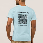 Uw QR Code Scan Aangepaste Naam Website T-shirt Gi (Achterkant)